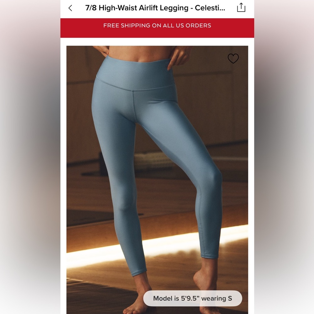 Alo Yoga celestial blue leggings